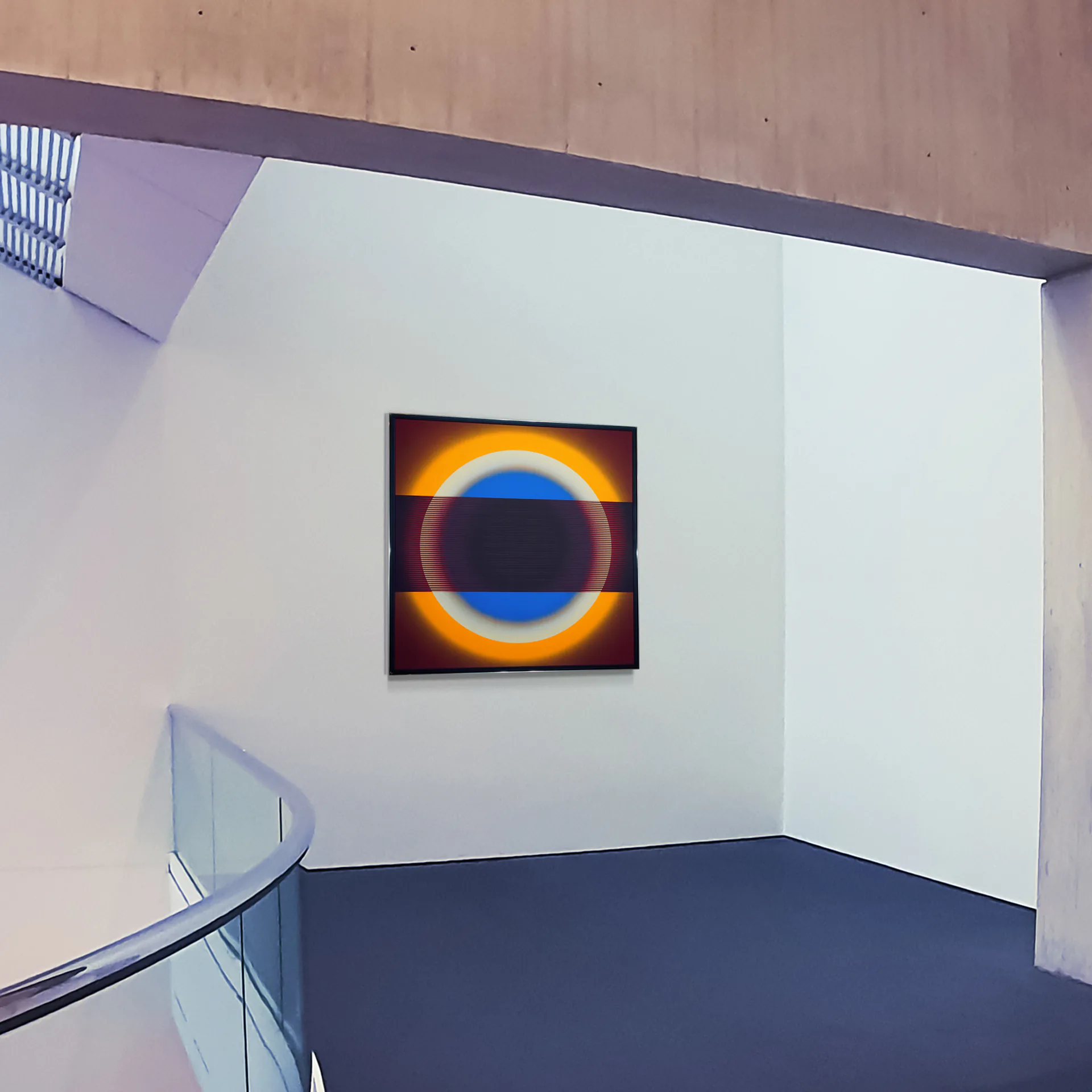 Pi Square exhibition view showing contemporary paintings in a gallery setting