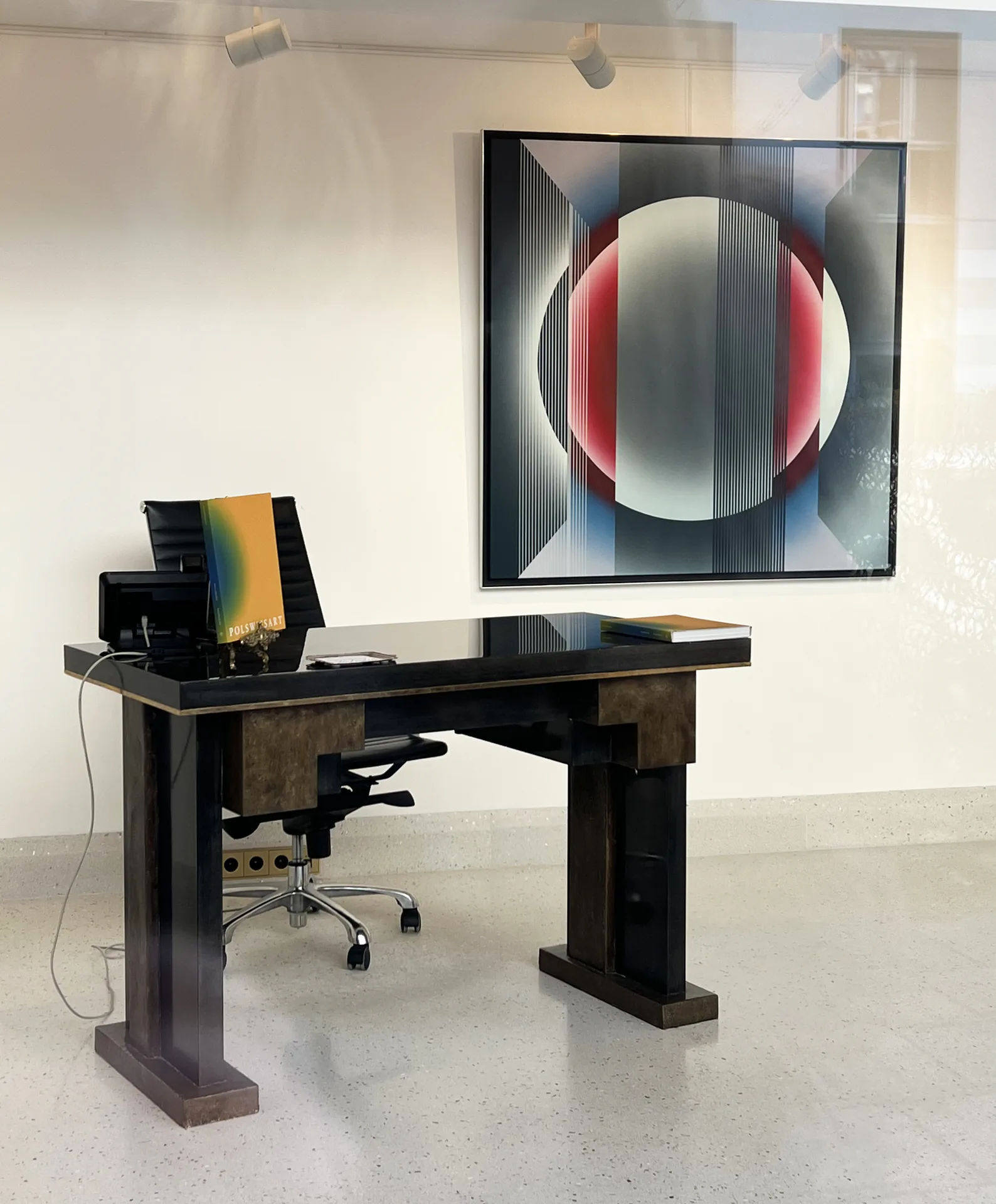 Pi Square exhibition view showing contemporary paintings in a gallery setting